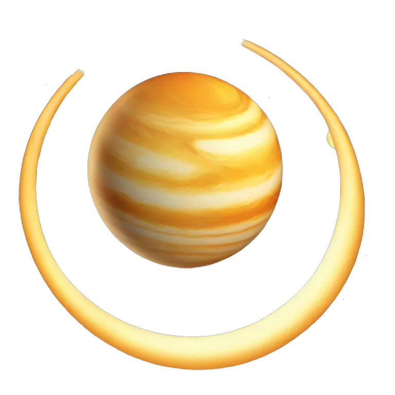 Venus planet more swirly and slightly more yellow-orange