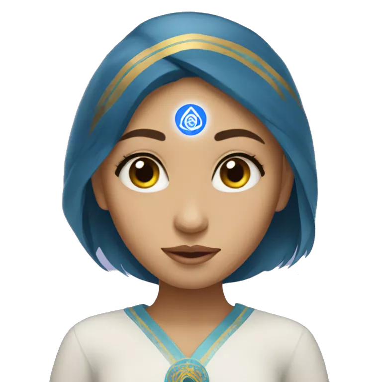 Kazakh girl with the third eye chakra