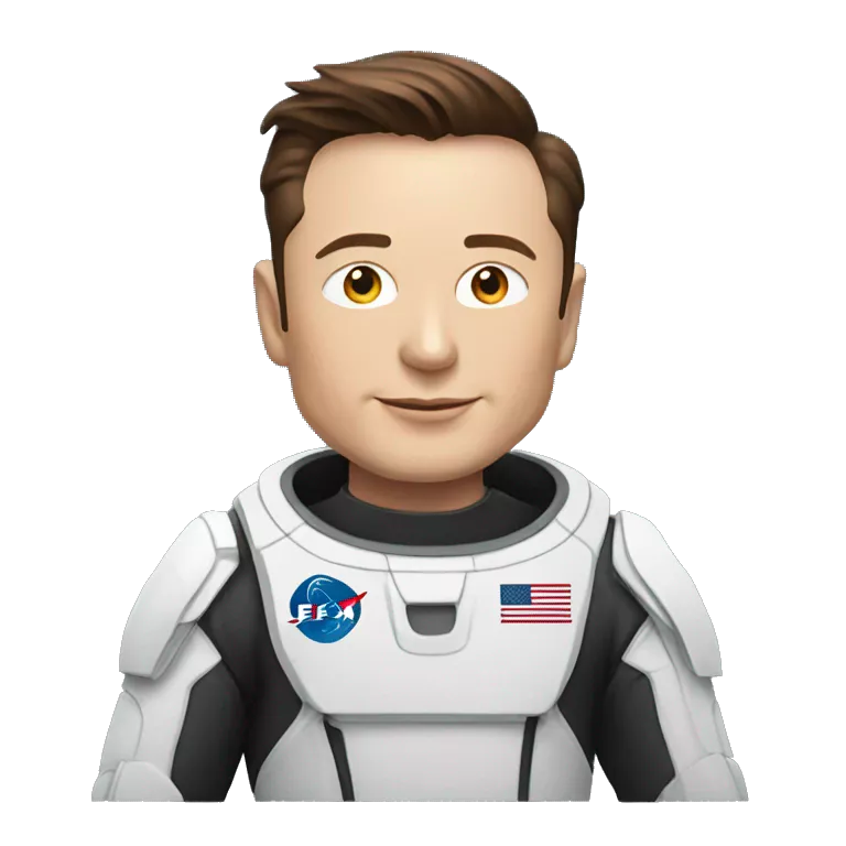 Elon musk with spaceX suit