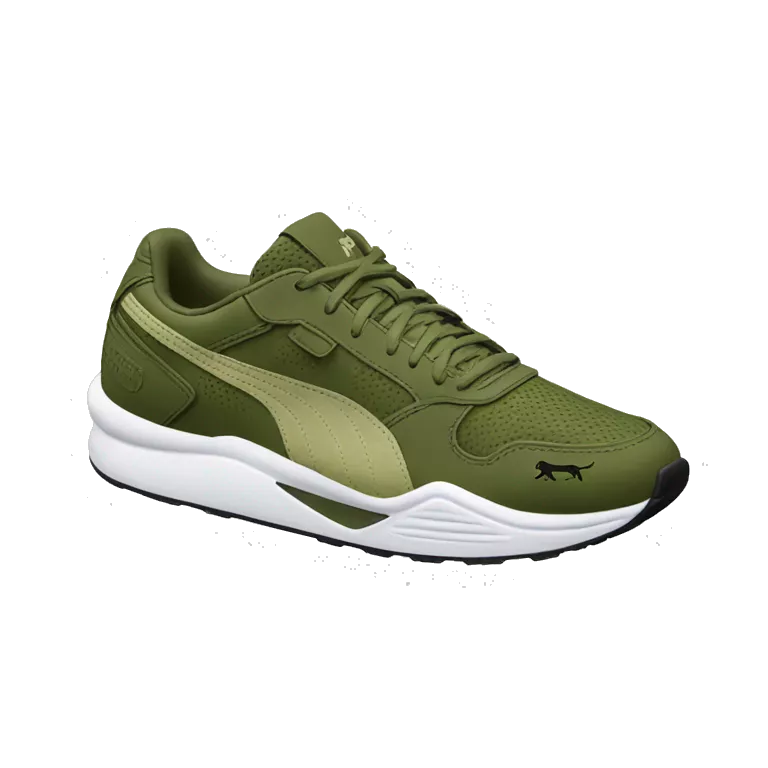 Puma running shoes olive green best sale