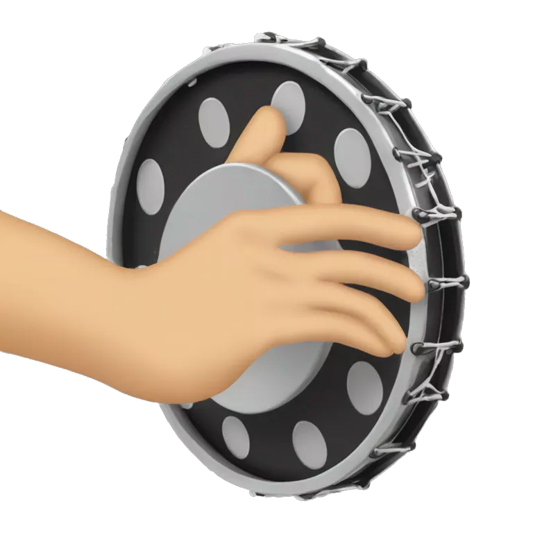 Hand clapping tambourine