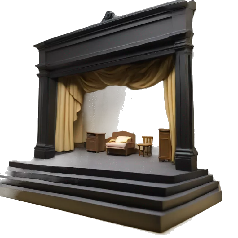 scenography scenic maquette model theatre set model maquette black