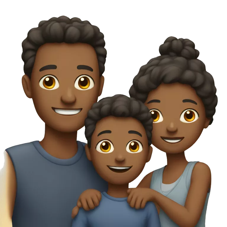 Family with mom and dad with twin boys