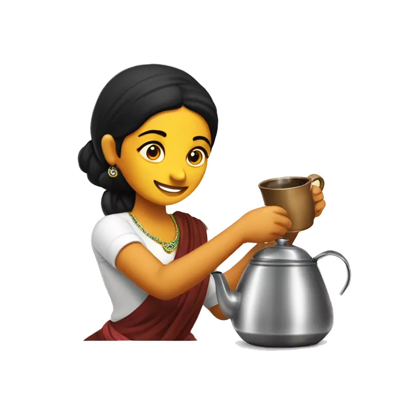 Chaiwala wome making tea in kerala tea shop