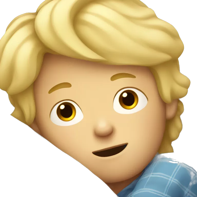 blond boy sleep  bed