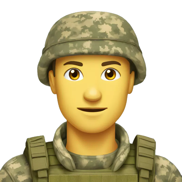 Ukrainian soldier, in camouflage pixel uniformhappy soldier in camouflage