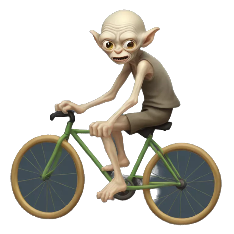 Old gollum biking