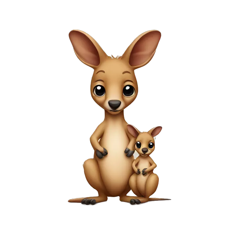 kangaroo with baby in its pouch