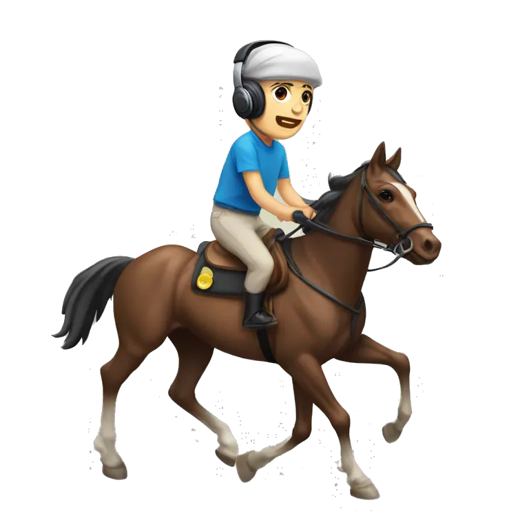 persona en carrera de caballo con audifonos de persona sordas