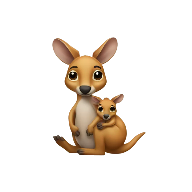 kangaroo with baby in its pouch