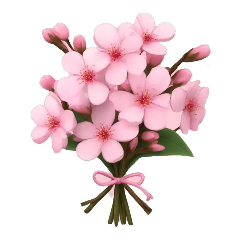Sakura flower bouquet with real sakura flower