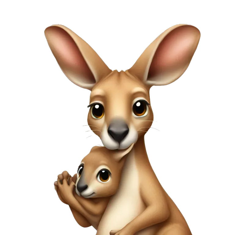 kangaroo with baby in its pouch
