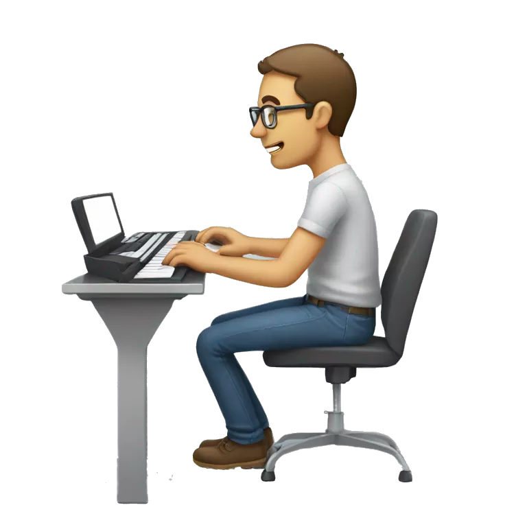 GUY TYPING ON KEYBOARD