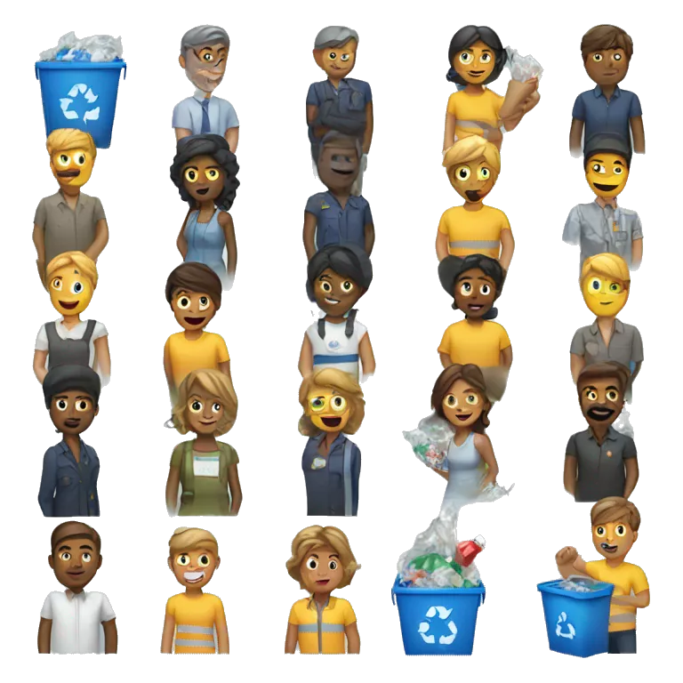 people in a company focused on recycling plastic waste.