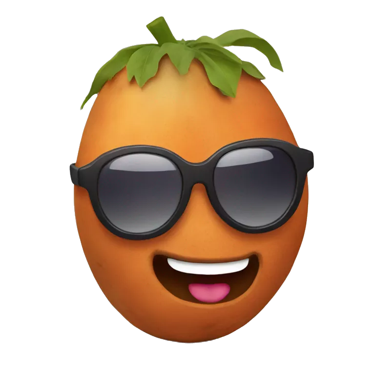 Sweet potato with sunglasses