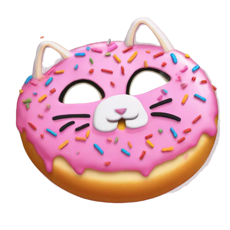 Nyan Cat Meme in a pink-sprinkled donut