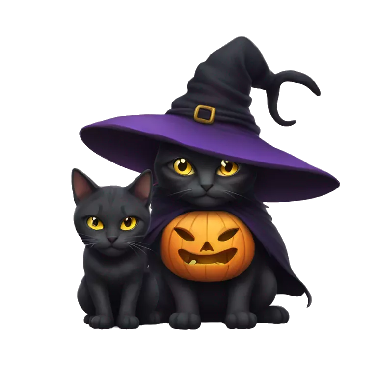 witch cat with the witch