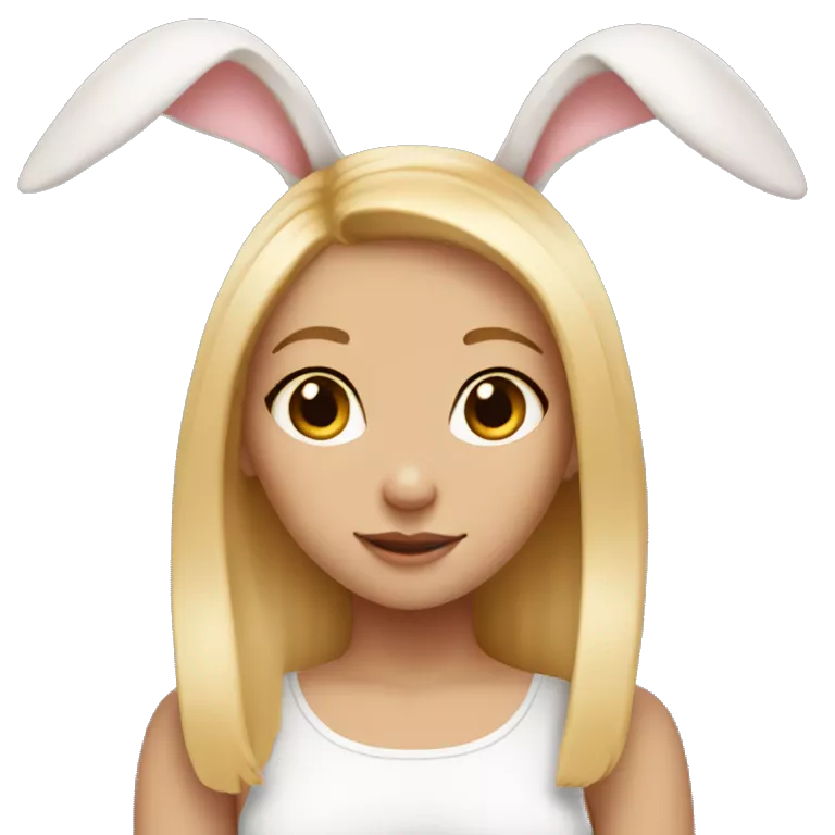 Bunny, light skin girl with blond hair, bunny ear
