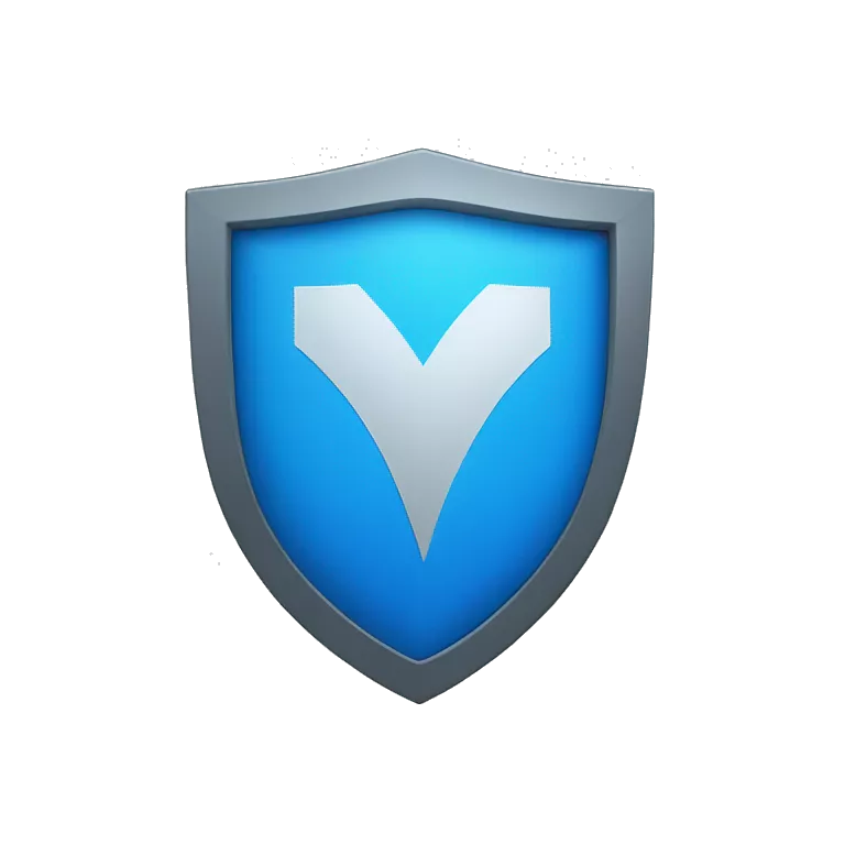 blue shield with a checkmark