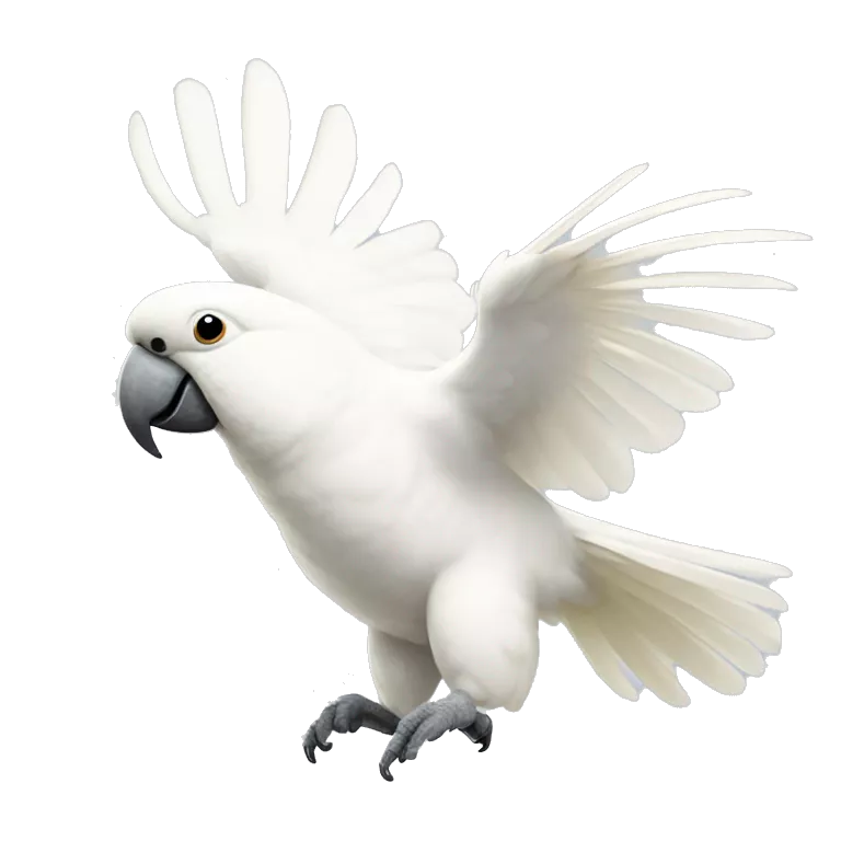 white cockatoo skating jump