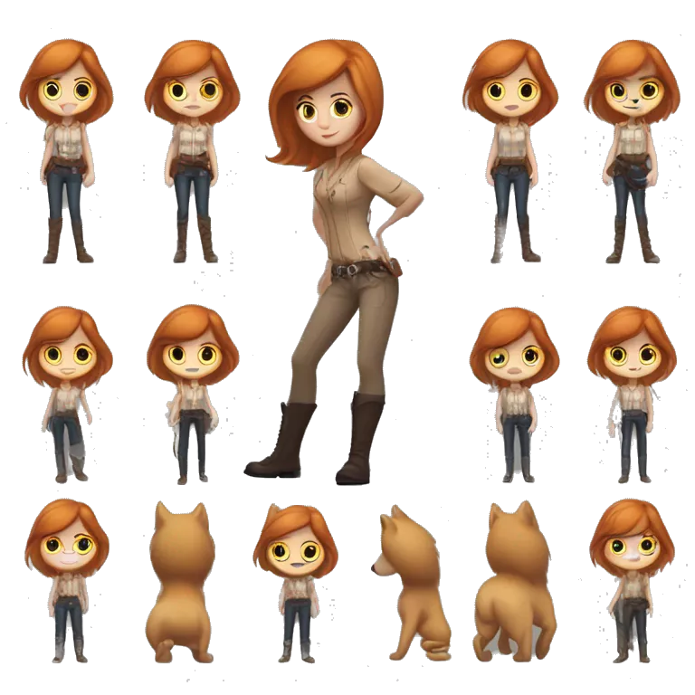 White skin, woman, feminine, straight hair in a wolf haircut, ginger coloured hair, beautiful, British, stylist, aesthetic, side and bangs, sensual looking, full body, complete body figure,slim, she’s wearing a cowboy outfit
