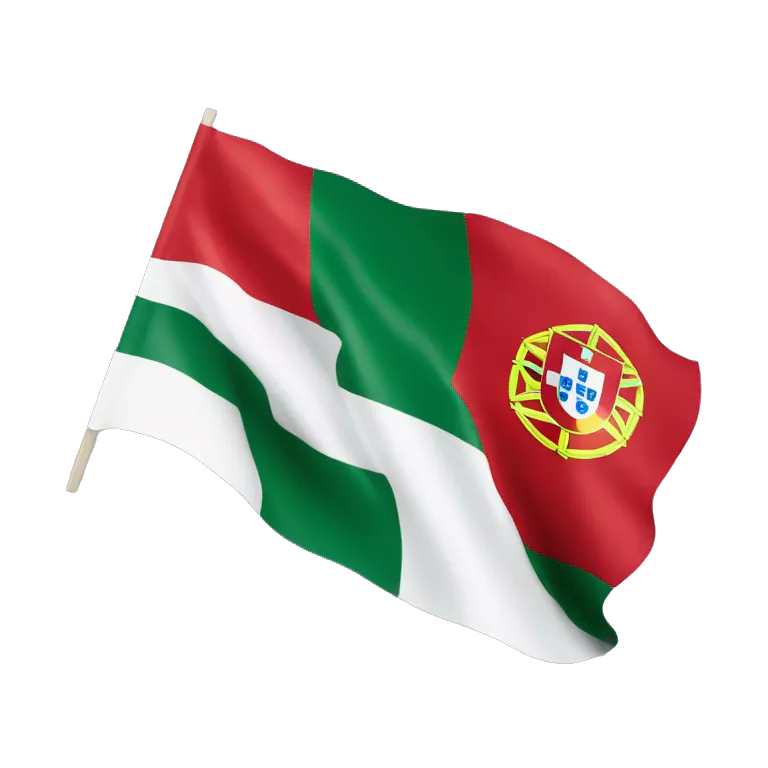 Flag of Portugal used until 1910, that was the left half blue right half white, and in