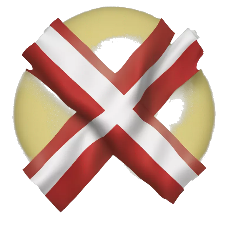 Denmark flag with yellow cross instead of white
