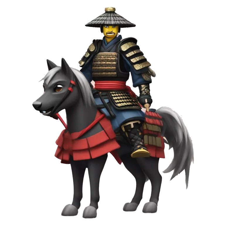 shogun samurai on wild wolf