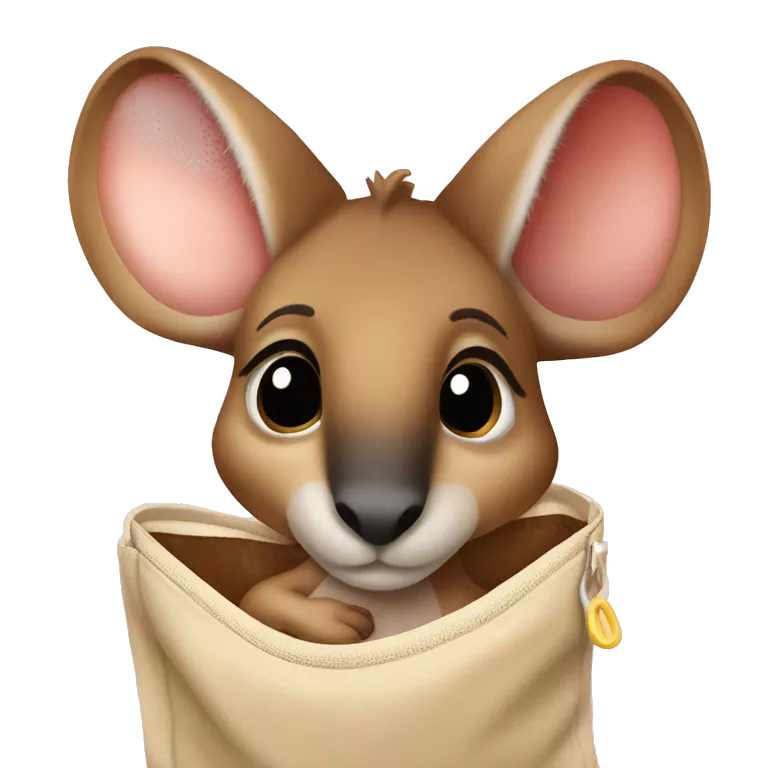 kangaroo with baby in its pouch