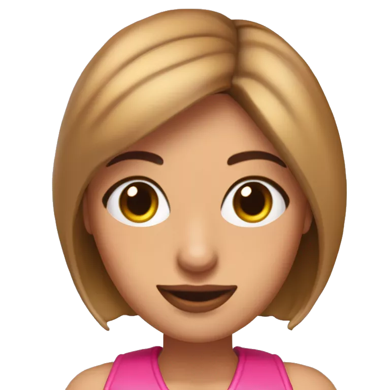 Una mujer de piel bronceada ojo redondos pestañas de muñeca ojos color café, cabello corto estilo Bob con destellos rubios boca fina color rosa. Ceja finas y delicadas orejas derecha con 4 perforaciones y orejas izquierda con 2 perforaciones