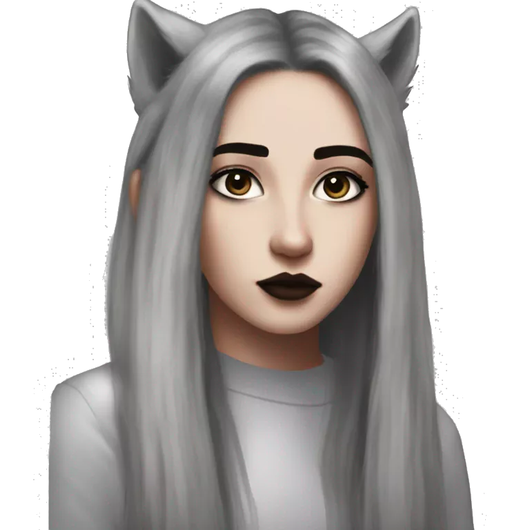 White fair skin, woman, feminine, straight hair in a wolf haircut, black coloured hair, grundge aesthetic, beautiful face, British, stylist, aesthetic