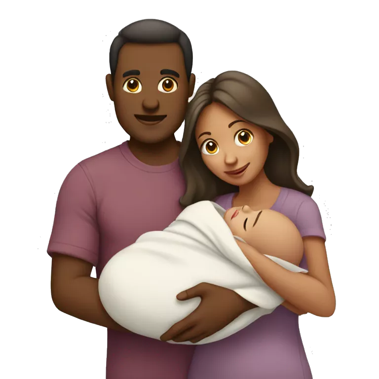 men, women in women holding new born baby