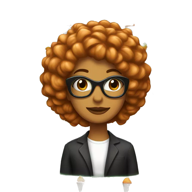Chica blanca cone pelo negro y mechas naranjas,lentes verdes y que ella tenga pecas