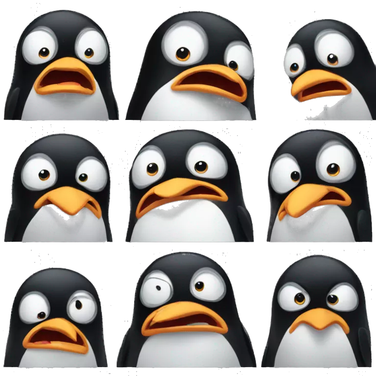 angry scary penguin