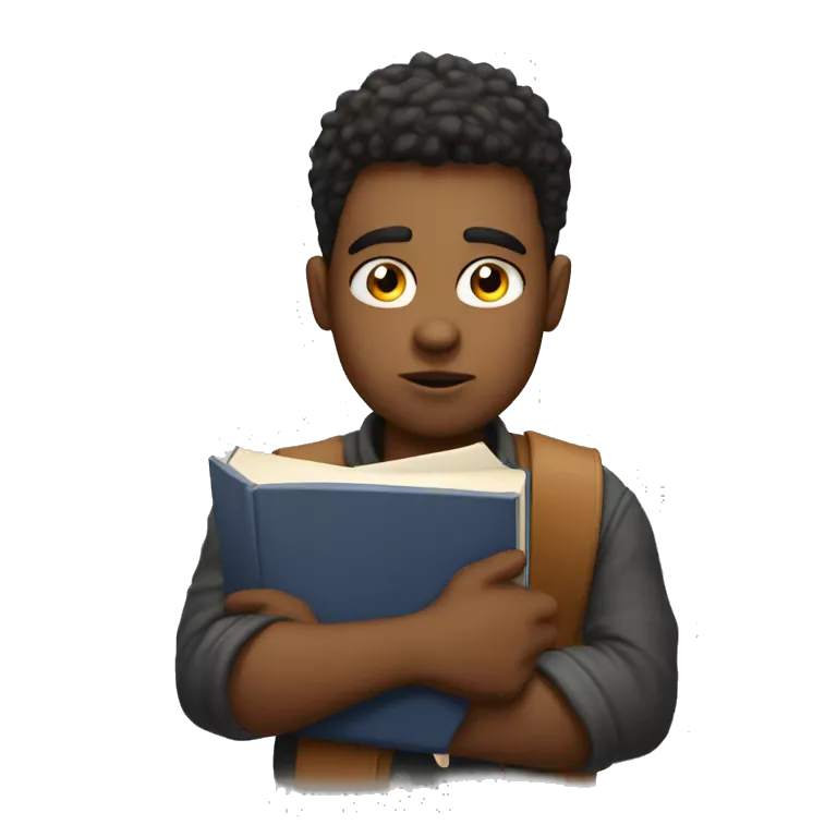 highly bored demotivated young student holding book