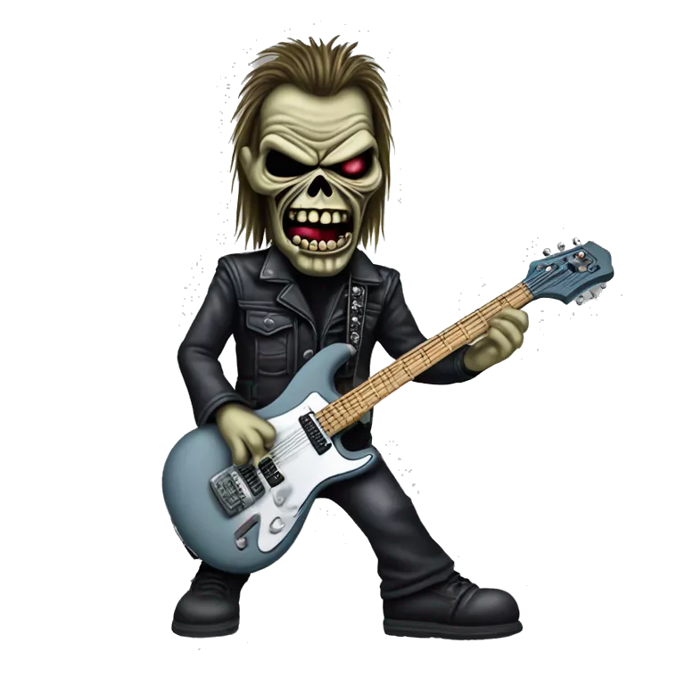 Iron maiden's dead Eddie with guitar