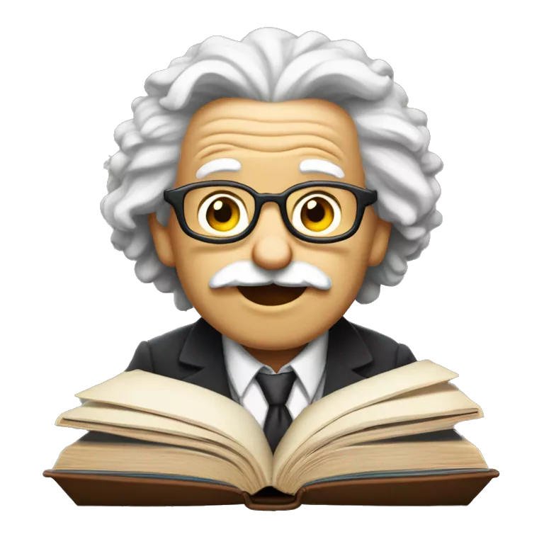 ola hecha con libros y Einstein encima surfeando