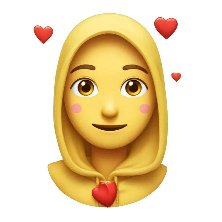 una cara de emoji de facebook amarilla con ojos n forma de corazon enamorado y debajo de esta cara una x roja