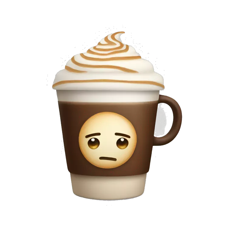 One latte coffee with straw