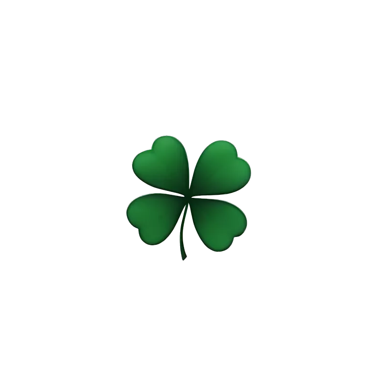 black five leaf clover black coloured and background should be white