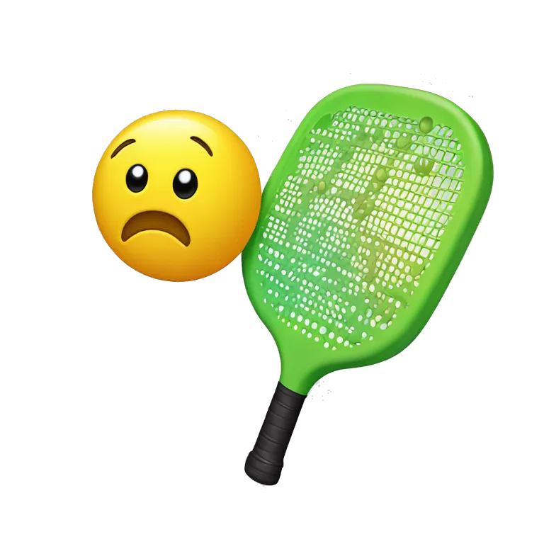 Pickleball paddle with a pickleball