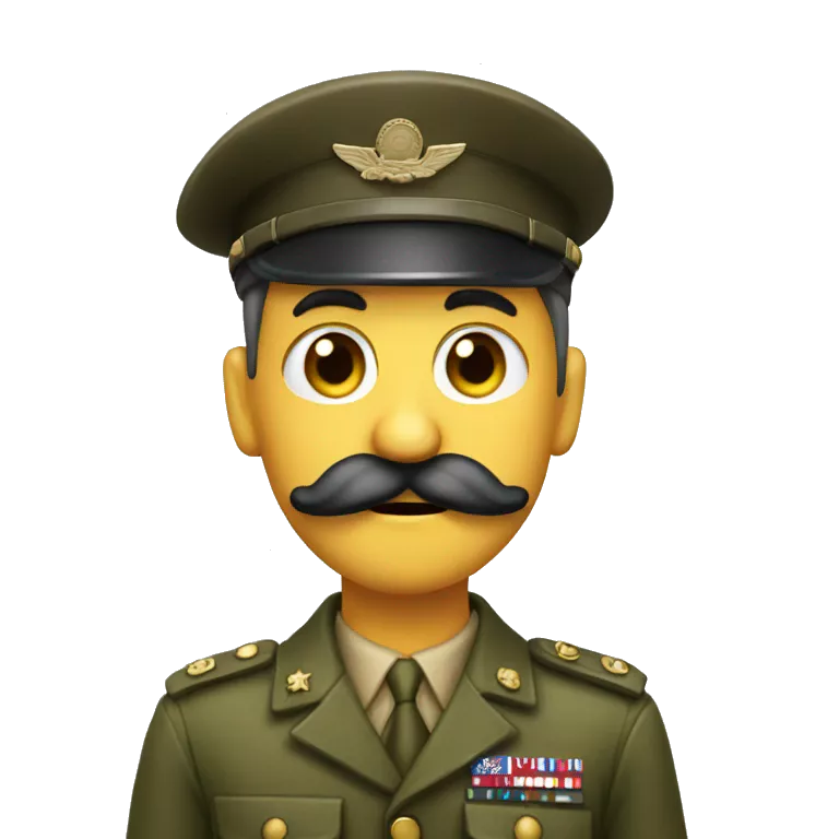 world war 2 soldier with a mustache saluting