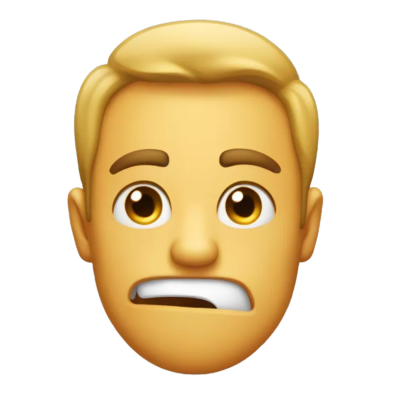 Normal emoji face being completely disgusted, kind of a snarky face