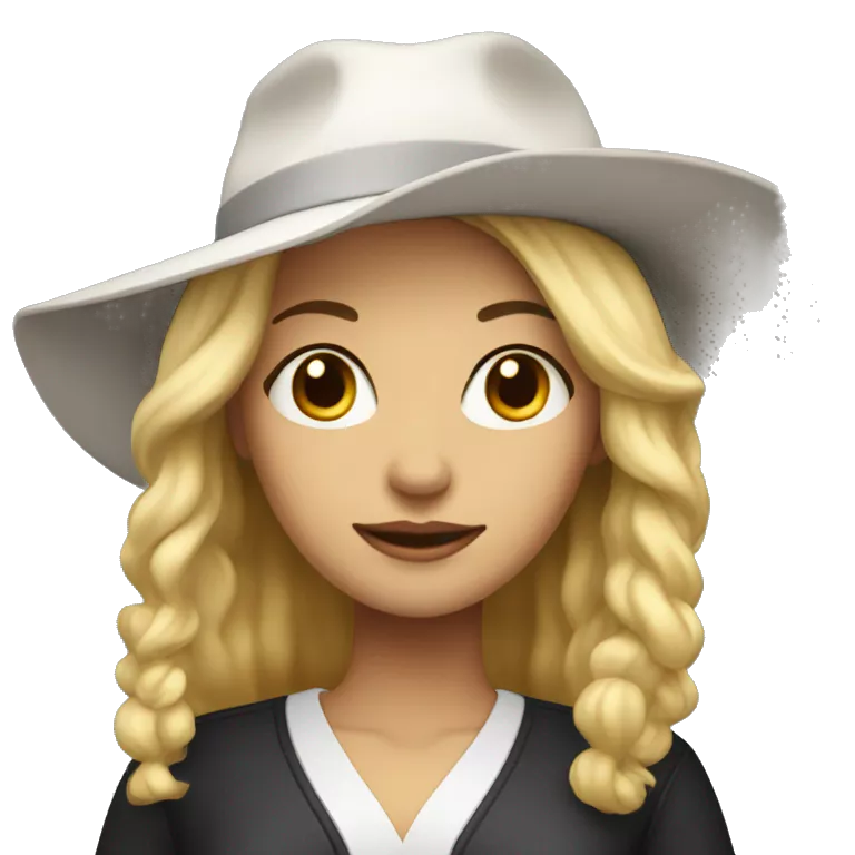 phd hat woman white skin and blond hair with PhD
