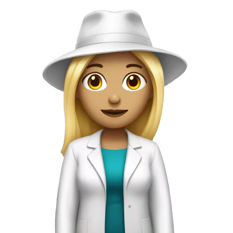 phd hat woman white skin and blond hair with PhD