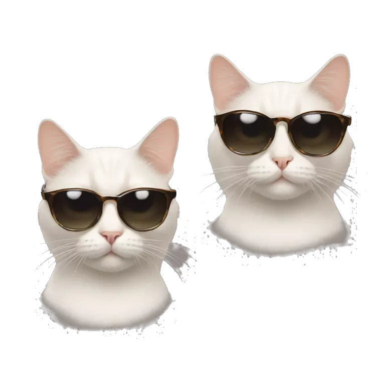 cat with cat with sunglasses
