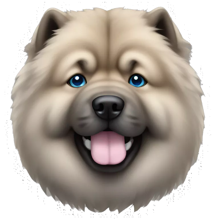 chow chow with blue gray eyes