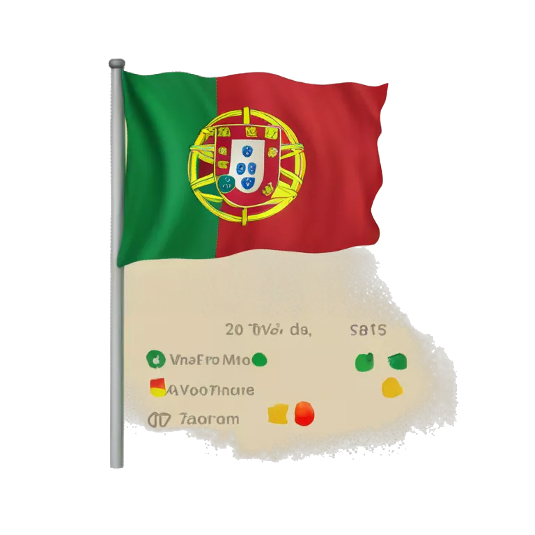 Portugal flag with review stats underneath