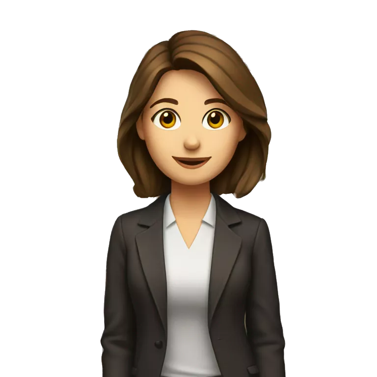 A young teacher with brown hair with a laptop. No glasses. The background is a modern bookshelf.