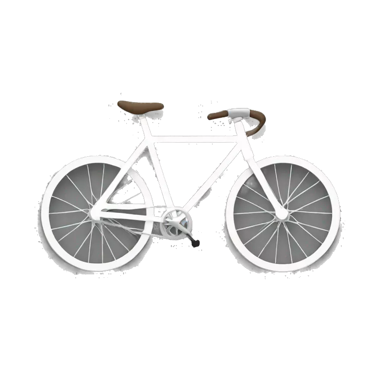 bycicle, stroke with thick white